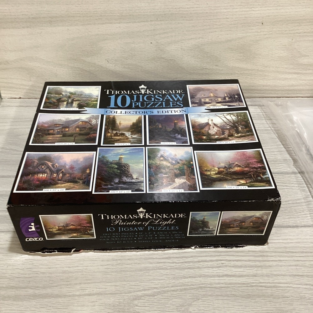 CEACO Set of 10 100-500 Pcs (2) 9x7(4) 15x11(4) 18x14 Kinkade Painter of Light